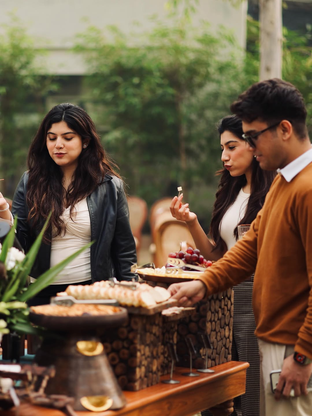 Guests at an outdoor Sheffy event